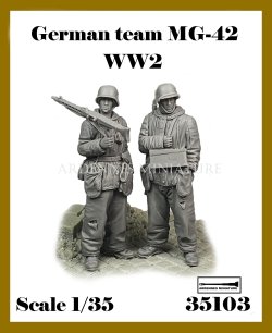 画像1: アルデンヌミニチュア[AR35103]1/35 WWII ドイツ 冬季装備のMG42機関銃チームセット(2体入)