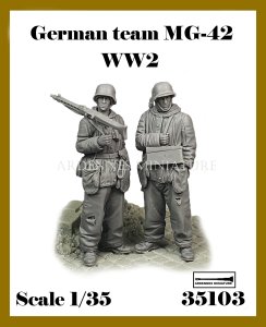 画像1: アルデンヌミニチュア[AR35103]1/35 WWII ドイツ 冬季装備のMG42機関銃チームセット(2体入) (1)