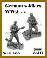 アルデンヌミニチュア[AR35111]1/35 WWII ドイツ パンツァーファウストチームの兵士セット＃2