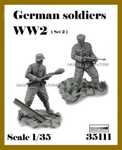 画像1: アルデンヌミニチュア[AR35111]1/35 WWII ドイツ パンツァーファウストチームの兵士セット＃2