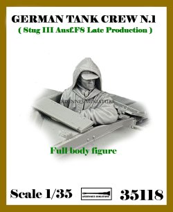 画像1: アルデンヌミニチュア[AR35118]1/35 WWII ドイツ 冬季装備の突撃砲乗員N.1 III号突撃砲F/8型後期型用