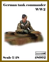 アルデンヌミニチュア[AR48002]1/48 WWII ドイツ キューポラから乗り出す冬季装備の戦車指揮官