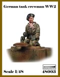 アルデンヌミニチュア[AR48003]1/48 WWII ドイツ ハッチに座る冬季装備の戦車兵