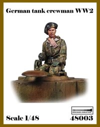アルデンヌミニチュア[AR48003]1/48 WWII ドイツ ハッチに座る冬季装備の戦車兵