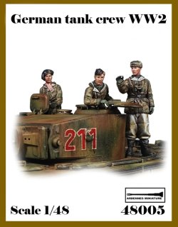 画像1: アルデンヌミニチュア[AR48005]1/48 WWII ドイツ 冬季装備の戦車兵チームセット(3体入)