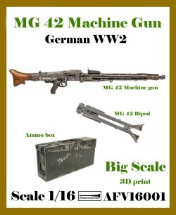 画像1: アルデンヌミニチュア[ARAFV16001]1/16 WWII ドイツ MG42機関銃