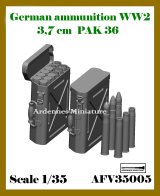 アルデンヌミニチュア[ARAFV35005]1/35 WWII ドイツ 3.7cm Pak36対戦車砲 弾薬箱セット