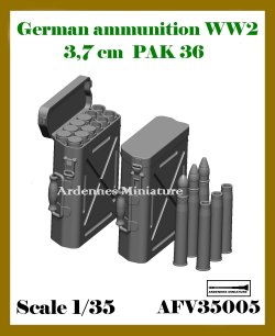 画像1: アルデンヌミニチュア[ARAFV35005]1/35 WWII ドイツ 3.7cm Pak36対戦車砲 弾薬箱セット