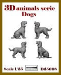 アルデンヌミニチュア[ARD35008]1/35 ジオラマアクセサリー 3D動物シリーズ イヌ(4個入)