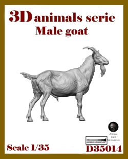 画像1: アルデンヌミニチュア[ARD35014]1/35 ジオラマアクセサリー 3D動物シリーズ オスのヤギ