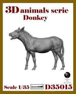 画像1: アルデンヌミニチュア[ARD35015]1/35 ジオラマアクセサリー 3D動物シリーズ ロバ