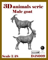 アルデンヌミニチュア[ARD48009]1/48 ジオラマアクセサリー 3D動物シリーズ オスのヤギ(2体入)