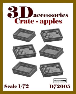 画像1: アルデンヌミニチュア[ARD72005]1/72 汎用 ジオラマアクセサリー 空きのリンゴ箱(6個入)