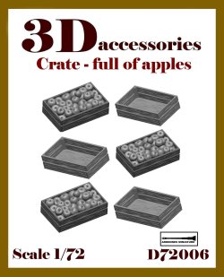 画像1: アルデンヌミニチュア[ARD72006]1/72 汎用 ジオラマアクセサリー リンゴ箱(6個入)