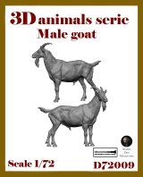 アルデンヌミニチュア[ARD72009]1/72 ジオラマアクセサリー 3D動物シリーズ オスのヤギ(2個入)