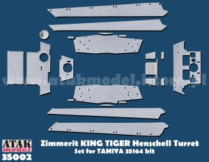 画像1: ATAK model[AT35002]1/35 WWII ドイツ キングタイガー重戦車(ヘンシェル砲塔)用ツィンメリットセット(タミヤ用) (1)