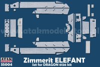 ATAK model[AT35004]1/35 WWII ドイツ エレファント重駆逐戦車用ツィンメリットセット(ドラゴン用)
