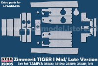 ATAK model[AT35005]1/35 WWII ドイツ タイガーI重戦車 中期生産型/後期生産型用ツィンメリットセット(タミヤ35146/35194/25109/25401用)