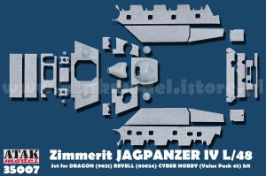 画像1: ATAK model[AT35007]1/35 WWII ドイツ IV号駆逐戦車L/48用ツィンメリットセット(ドラゴン/サイバーホビー/ドイツレベル用) (1)