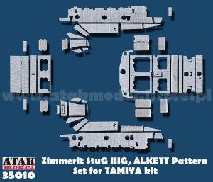 画像1: ATAK model[AT35010]1/35 WWII ドイツ III号突撃砲G型(初期型)アルケット社製用ツィンメリットセット(タミヤ用) (1)