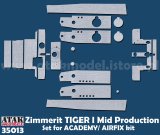 ATAK model[AT35013]1/35 WWII ドイツ タイガーI重戦車 中期型用ツィンメリットセット(アカデミー/エアフィックス用)
