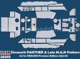 ATAK model[AT35019]1/35 WWII ドイツ パンサー戦車A型(後期型) MAN社製用ツィンメリットセット(ドラゴン6358用)