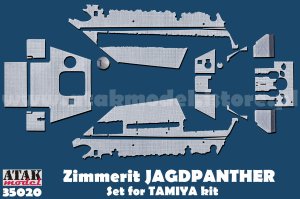 画像1: ATAK model[AT35020]1/35 WWII ドイツ ヤークトパンサー駆逐戦車用ツィンメリットセット(タミヤ用) (1)