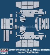 ATAK model[AT35022]1/35 WWII ドイツ III号突撃砲G型(初期型) MIAG社製用ツィンメリットセット(タミヤ用)