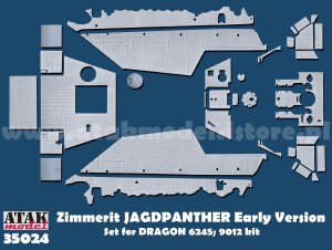 画像1: ATAK model[AT35024]1/35 WWII ドイツ ヤークトパンサー駆逐戦車初期型用ツィンメリットセット(ドラゴン/GSIクレオス) (1)