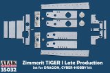 ATAK model[AT35032]1/35 WWII ドイツ タイガーI重戦車 後期型用ツィンメリットセット(ドラゴン6253/サイバーホビー用)