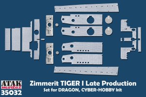 画像1: ATAK model[AT35032]1/35 WWII ドイツ タイガーI重戦車 後期型用ツィンメリットセット(ドラゴン6253/サイバーホビー用) (1)
