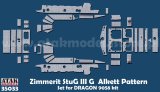 ATAK model[AT35033]1/35 WWII ドイツ III号突撃砲G型 アルケット社製用ツィンメリットセット(ドラゴン9058/ドイツレベル用)