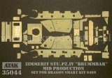 ATAK model[AT35044]1/35 WWII ドイツ IV号突撃戦車ブルムベア 中期生産車用ツィンメリットセット(ドラゴン6460用)