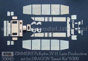 画像1: ATAK model[AT35045]1/35 WWII ドイツ IV号戦車H型 後期生産型用ツィンメリットセット＃1(ドラゴン6300用) (1)