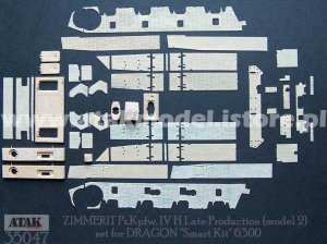 画像1: ATAK model[AT35047]1/35 WWII ドイツ IV号戦車H型 後期生産型用ツィンメリットセット＃2(ドラゴン6300用) (1)