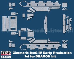 画像1: ATAK model[AT35049]1/35 WWII ドイツ IV号突撃砲 初期生産型用ツィンメリットセット(ドラゴン スマートキット用)