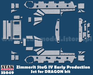 画像1: ATAK model[AT35049]1/35 WWII ドイツ IV号突撃砲 初期生産型用ツィンメリットセット(ドラゴン スマートキット用) (1)