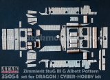 ATAK model[AT35054]1/35 WWII ドイツ III号突撃砲G型 アルケット社製用ツィンメリットセット(ドラゴン スマートキット/サイバーホビー用)