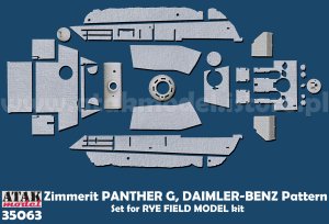 画像1: ATAK model[AT35063]1/35 WWII ドイツ パンサー戦車G型 ダイムラーベンツ社製用ツィンメリットセット(ライフィールドモデル用) (1)