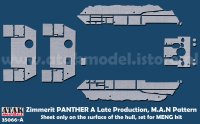 ATAK model[AT35066-A]1/35 WWII ドイツ パンサー戦車A型後期型 MAN社製用ツィンメリットセット＃2(車体のみ モンモデルTS-035用)