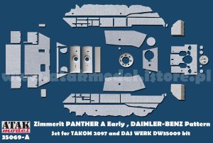 画像1: ATAK model[AT35069-A]1/35 WWII ドイツ パンサー戦車A型 前期型 ダイムラーベンツ社製用ツィンメリットセット(タコム2097/ダスヴェルクDW35009用) (1)