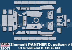 画像1: ATAK model[AT35071]1/35 WWII ドイツ パンサー戦車D型用ツィンメリットセット＃1(モンモデルTS-038/ES-003用) (1)