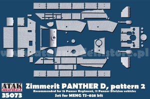 画像1: ATAK model[AT35073]1/35 WWII ドイツ パンサー戦車D型用ツィンメリットセット＃2(モンモデルTS-038/ES-003用) (1)