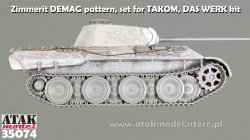 画像12: ATAK model[AT35074]1/35 WWII ドイツ パンサー戦車A型 前期型 デマーク社製用ツィンメリットセット(タコム2097/ダスヴェルクDW35009用)
