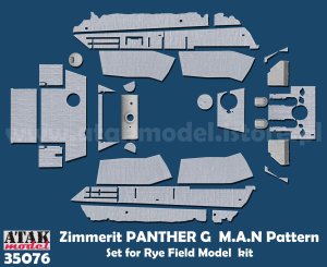 画像1: ATAK model[AT35076]1/35 WWII ドイツ パンサー戦車G型 MAN社製用ツィンメリットセット(ライフィールドモデル用) (1)