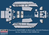 ATAK model[AT35077]1/35 WWII ドイツ パンサー戦車A型 中後期型 MAN社製用ツィンメリットセット(タコム/ダスヴェルク用)