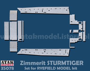 画像1: ATAK model[AT35078]1/35 WWII ドイツ ストームタイガー突撃臼砲用ツィンメリットセット(ライフィールドモデル用) (1)