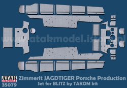 画像1: ATAK model[AT35079]1/35 WWII ドイツ ヤークトタイガー重駆逐戦車 初期生産型用ツィンメリットセット(タコム8003用)