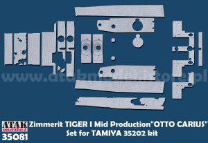 画像1: ATAK model[AT35081]1/35 WWII ドイツ タイガーI重戦車 中期生産型 オットー・カリウス搭乗車用ツィンメリットセット(タミヤ35202用) (1)