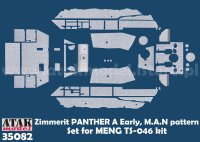 ATAK model[AT35082]1/35 WWII ドイツ パンサー戦車A型初期型 MAN社製用ツィンメリットセット(モンモデルTS-046用)